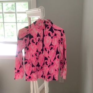 Lily Pulitzer girls flamingo popover